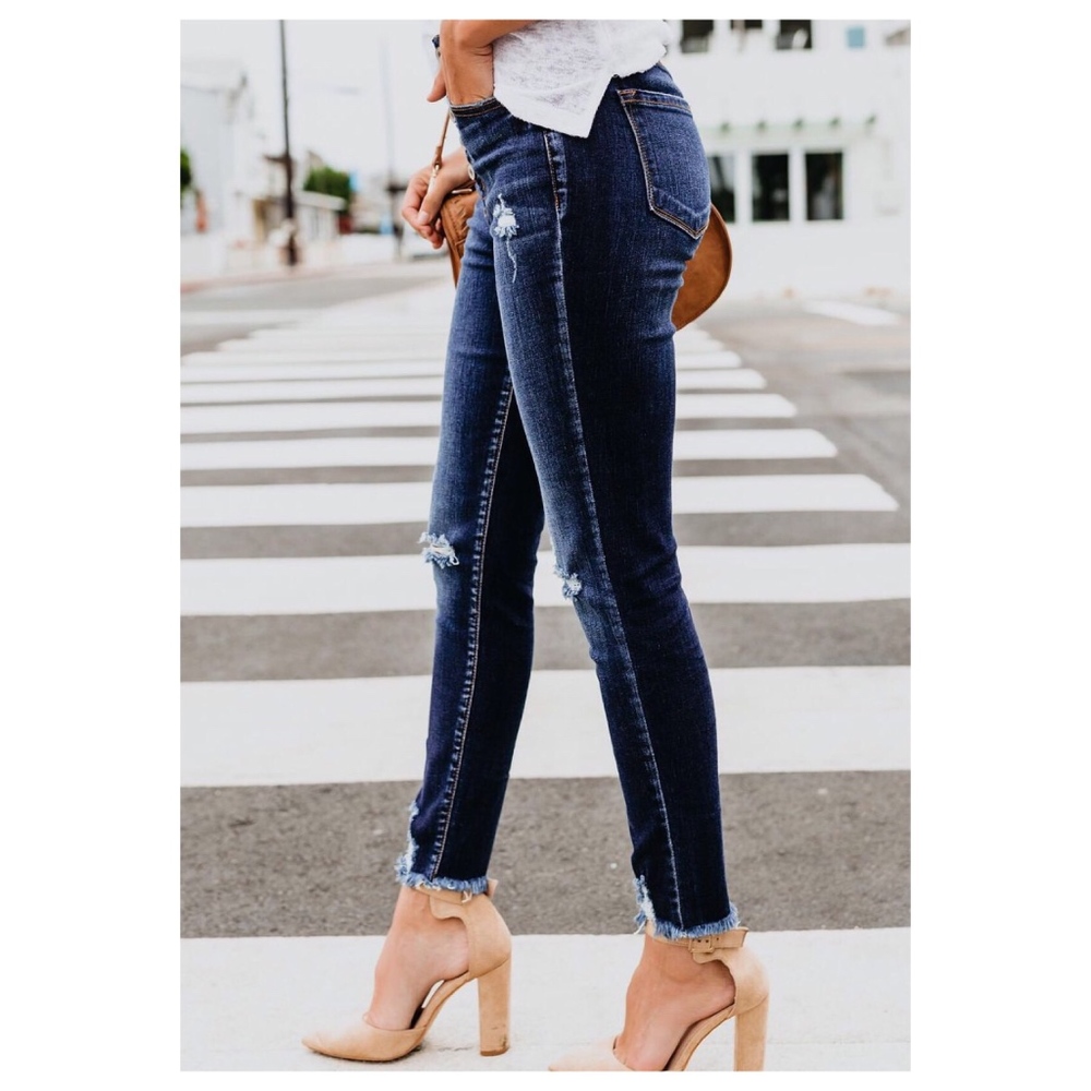 High Rise Ankle Skinny Jeans - Picture 3 of 4